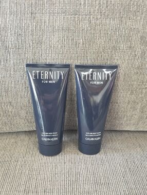 Calvin Klein Eternity for Men Hair & Body Wash, New, Two Tubes, 3.3oz. Each.